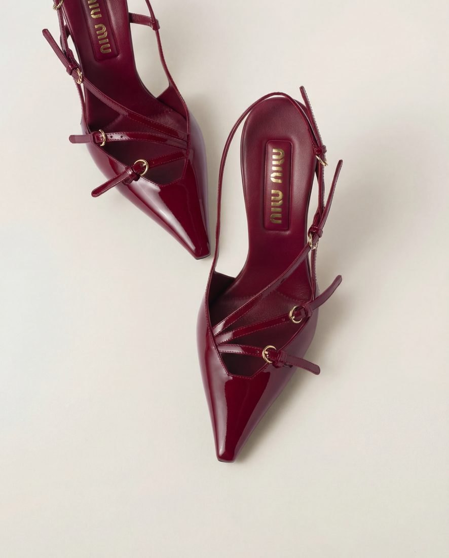 Miu Miu — Slingback bordeaux